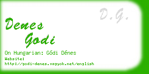 denes godi business card