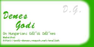 denes godi business card